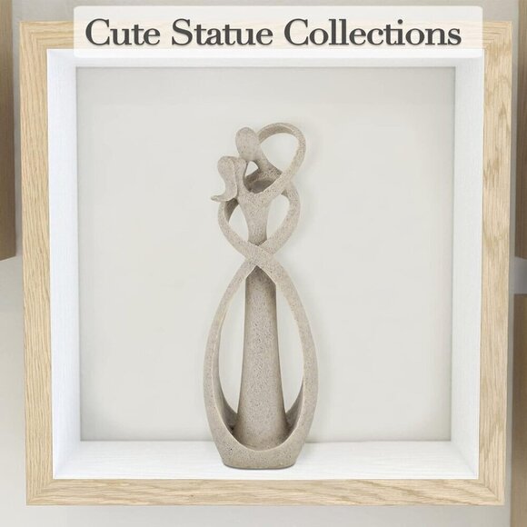 Kissing Lovers Statue Abstract Sculpture Resin Statues for Home Décor - Picture 4 of 10